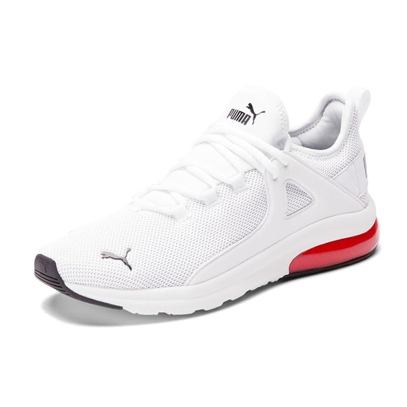 Puma Men's White Athletic Shoes with Red Detail - Picture 1 of 7